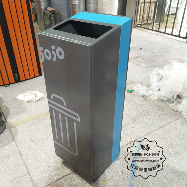 方形不銹鋼果皮箱圖片010