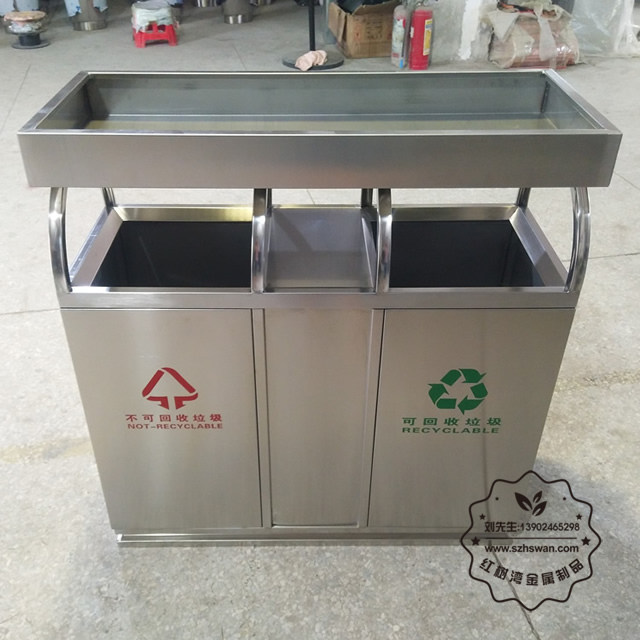 分類不銹鋼垃圾桶圖片001