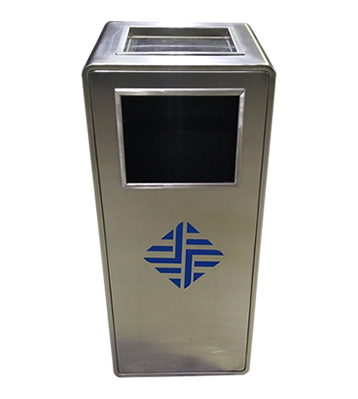 室內(nèi)電梯口方形不銹鋼果皮箱主圖