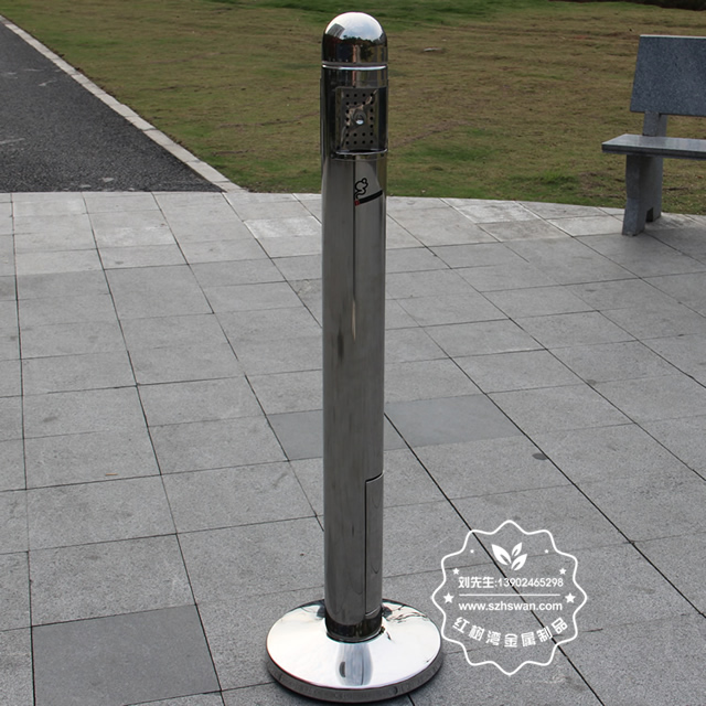 室內候車室立式不銹鋼煙灰柱圖片002