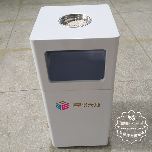 方形室內噴塑鐵板垃圾桶果皮箱圖片002