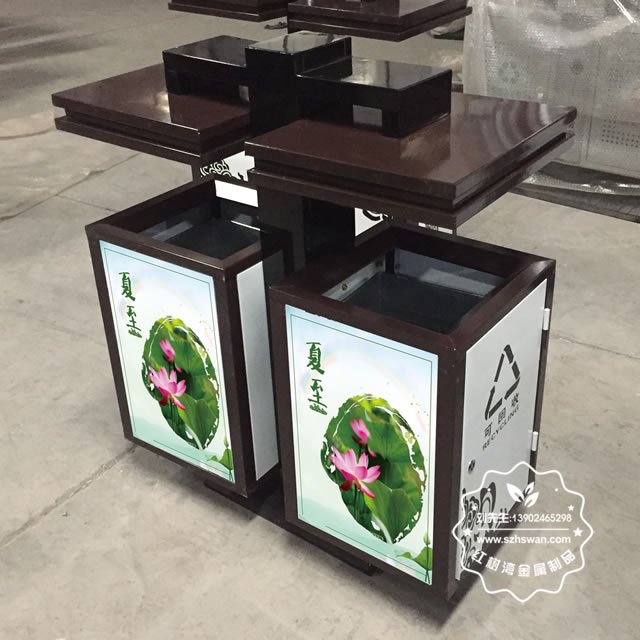UV打印鋼制垃圾箱