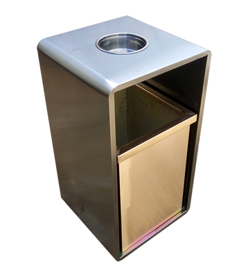 室內(nèi)電梯口方形鋼制果皮箱主圖