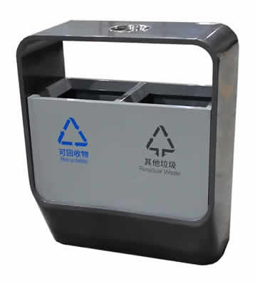 不銹鋼分類環保垃圾桶