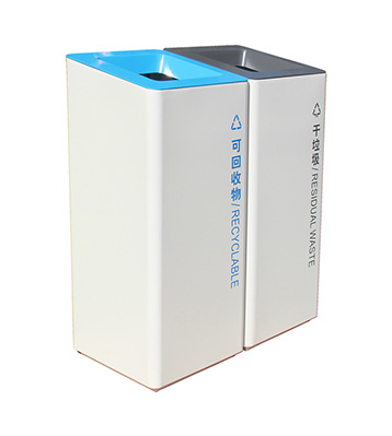 上海商場噴塑不銹鋼分類垃圾桶