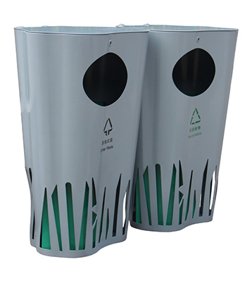 戶外異形加厚不銹鋼分類垃圾桶主圖