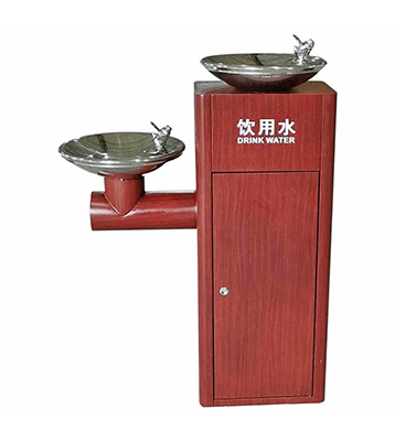戶外景區(qū)公共轉(zhuǎn)木紋胡桃色不銹鋼飲水機(jī)