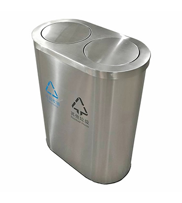 室內車站商用不銹鋼分類垃圾桶