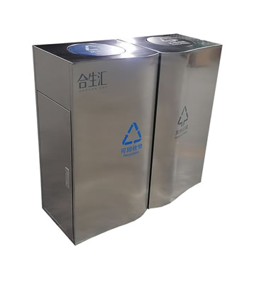 室內商場搖擺蓋不銹鋼分類垃圾桶