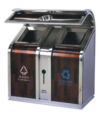不銹鋼戶外分類垃圾桶