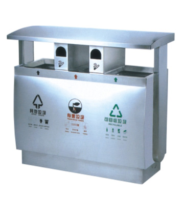 戶外不銹鋼分類環保垃圾桶主圖