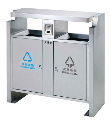 不銹鋼分類地鐵垃圾箱