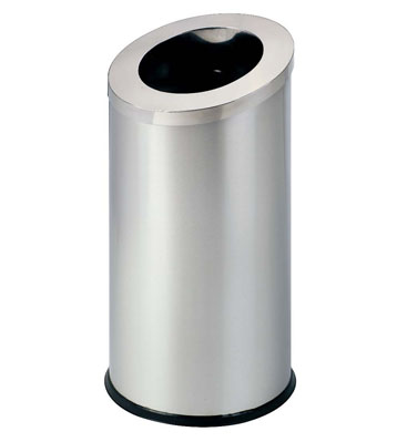 高檔小區酒店不銹鋼斜蓋直投果皮箱