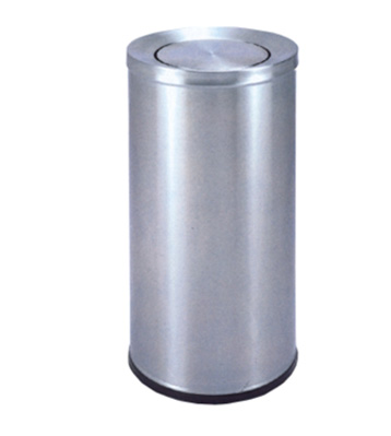斜口翻蓋不銹鋼商場垃圾桶