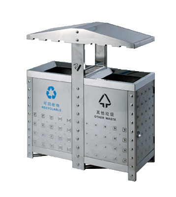 不銹鋼戶(hù)外分類(lèi)環(huán)保垃圾桶