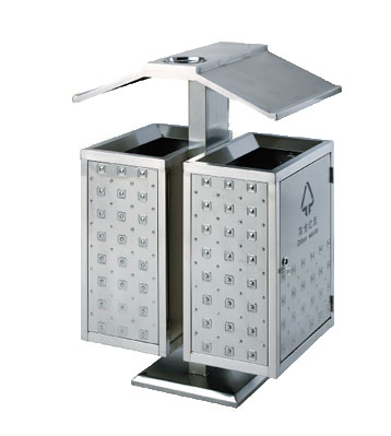 不銹鋼戶外立式分類垃圾桶