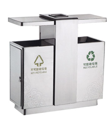 不銹鋼戶外社區(qū)分類垃圾桶