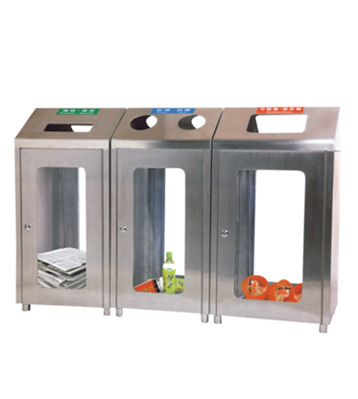 方形不銹鋼防爆分類垃圾桶