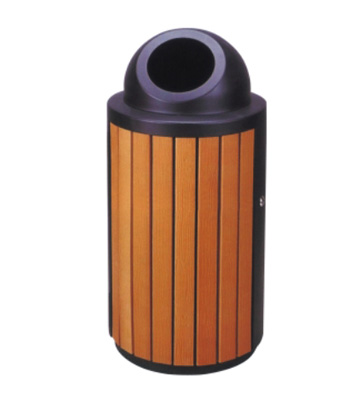 鋼木園林垃圾桶