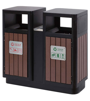 環(huán)保塑木分類垃圾桶