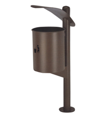 別墅戶外圓形鋼制垃圾桶