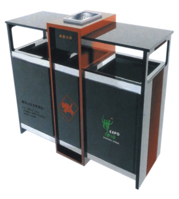 吉祥分類環保鋼制垃圾桶