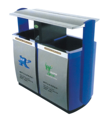 藍翔分類環保鋼制垃圾桶