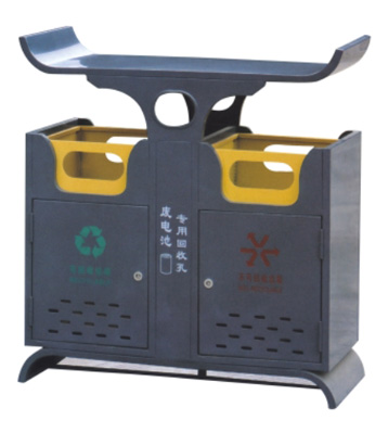 如意造型分類鋼制垃圾箱