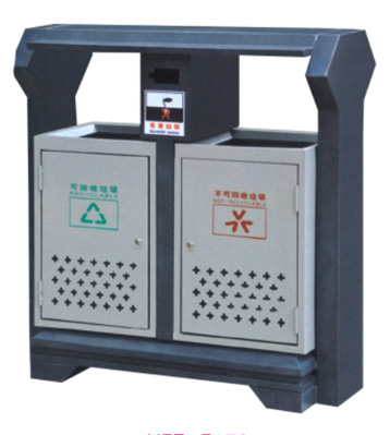 高檔花園分類鋼制垃圾箱