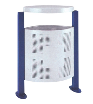 戶外立式沖孔鋼制垃圾桶