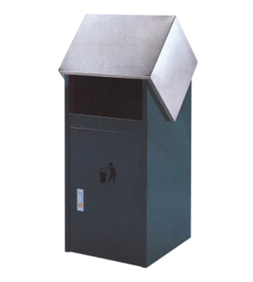 戶外滑蓋鋼制垃圾桶