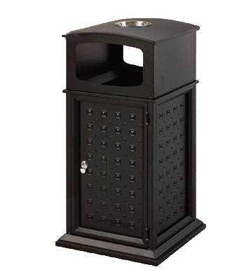 古典帶煙缸鋼制垃圾桶