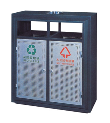 市政街道戶外鋼制垃圾桶