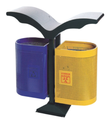 V型戶外分類鋼制垃圾桶