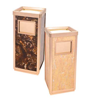 仿大理石玫瑰金垃圾桶