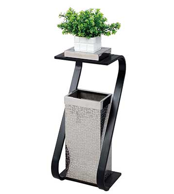 高檔酒店大堂創意不銹鋼果皮箱