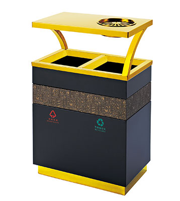 酒店鈦金分類垃圾桶