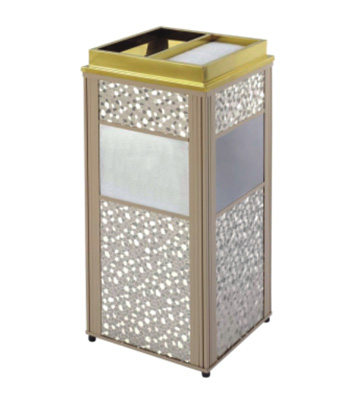 方形大理石鈦金垃圾桶