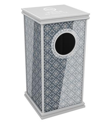 暗紋合金樓道垃圾桶