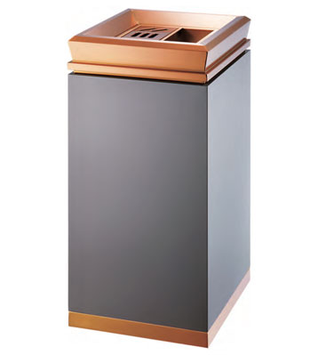 酒店帶煙缸鈦金垃圾桶