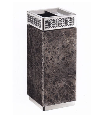鏤花座地鈦金垃圾桶