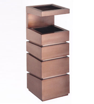 立體古銅鈦金垃圾桶