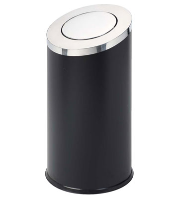 金屬斜切搖蓋烤漆垃圾桶