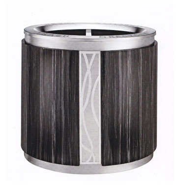 廣場分類烤漆鐵皮垃圾桶