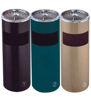 菊花格座地鐵皮垃圾桶