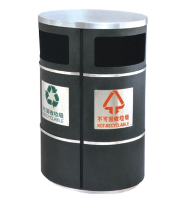 橢圓形分類鐵皮垃圾桶