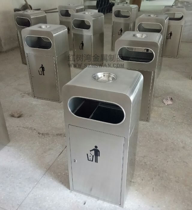 寫字樓英式不銹鋼果皮箱